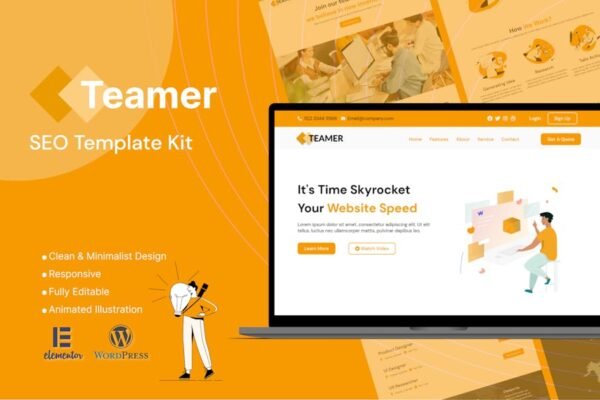 Teamer - SEO Marketing Elementor Template Kit