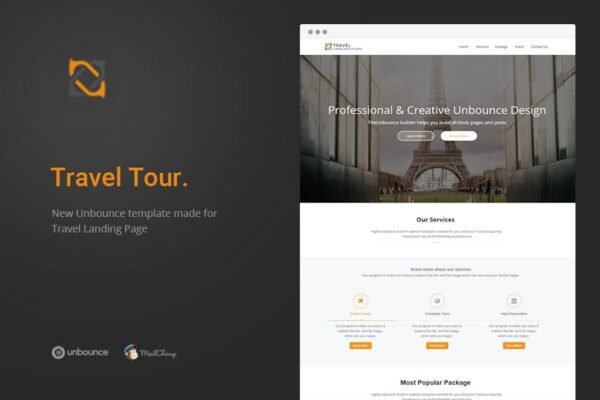 Travel Tour - Unbounce Landing Page