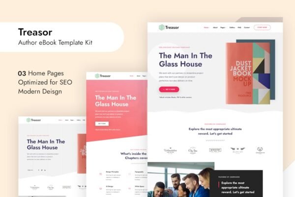 Treasor - Author eBook Elementor Template Kit