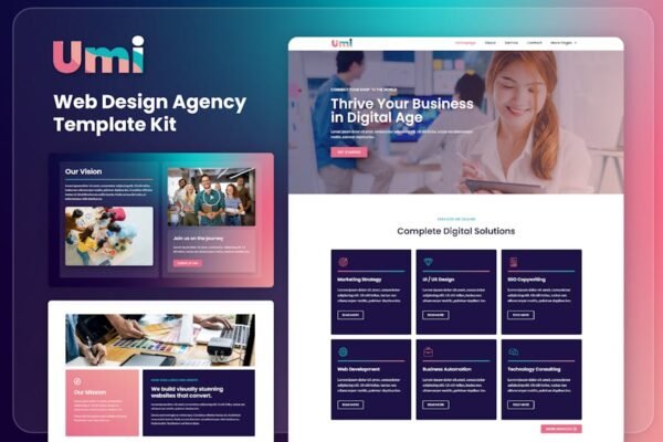 Umi - Web Design Agency Elementor Template Kit
