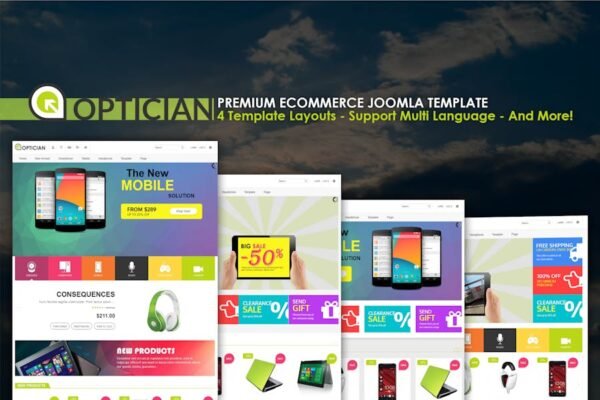 Vina Optician - Premium eCommerce Joomla Template