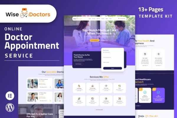 WiseDoctors - Healthcare & Medical Elementor Template Kit
