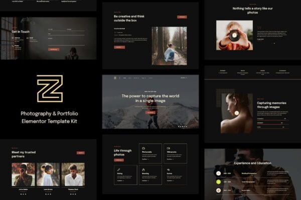 Zenin - Photography & Portfolio Elementor Template Kit