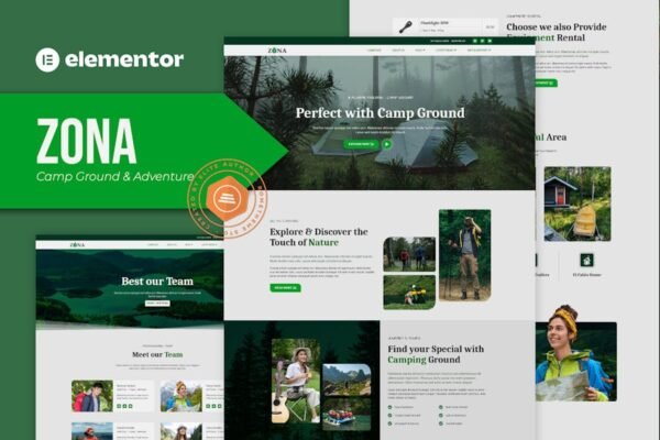 Zona - Camp Ground & Adventure Elementor Template Kit